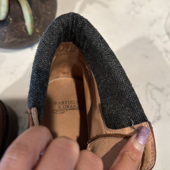 Warfield & Grand Darren cap toe lace up boots rugged academia leather size 11 - Picture 11 of 12